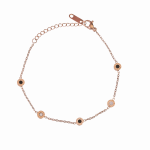 NARUKVICA BLACK ROUND ROSE GOLD