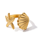PRSTEN GOLDEN SHELL