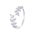 PRSTEN SILVER LEAF