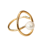PRSTEN PEARL GOLDEN