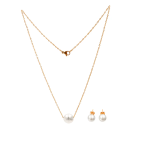 SET WHITE PEARL GOLDEN