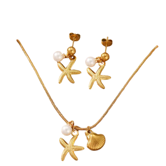 SET SHELL STAR GOLDEN