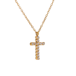 OGRLICA CROSS CIRCON GOLDEN